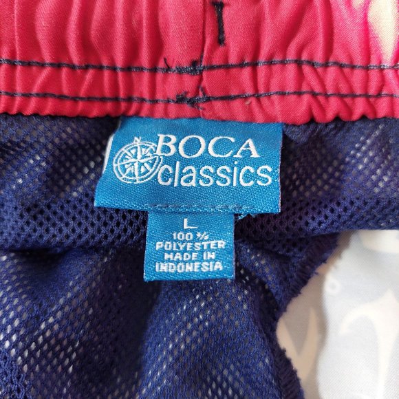 BOCA Classics Men's  Lined  Swim Shorts/Trunks Size (L),  Anchor Print - Picture 5 of 9